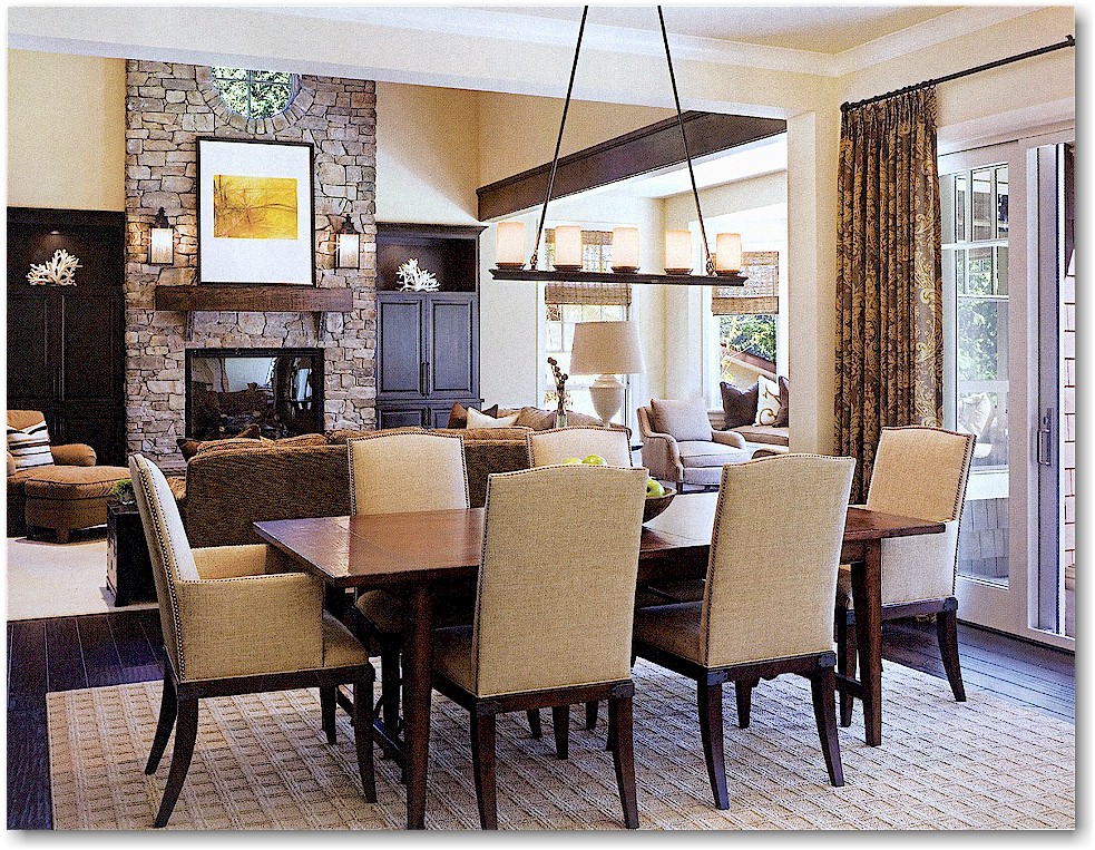 DA Stark home featured in Luxe Magazine, with draperies and woven shades provided by The Blind Alley.