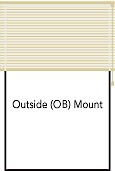 Outside Mount (on the wall or casing outside of the window opening) Measure the desired width and height. To minimize light leakage, the shade should overlap the window opening at least 2" on each side and at the bottom.